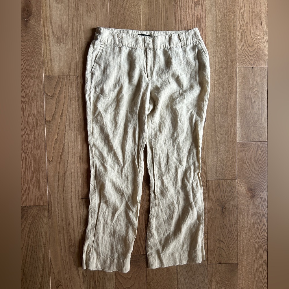 Cream Linen Trousers Willi Smith